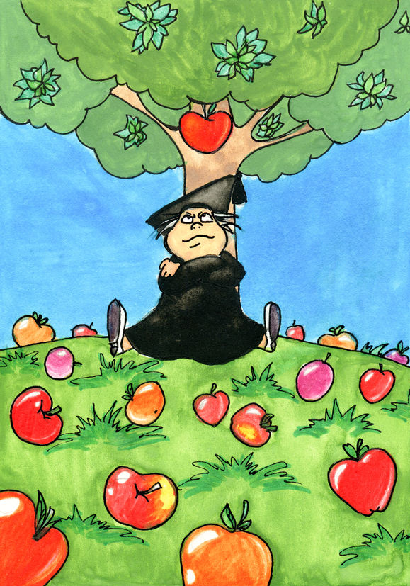 newton falling apple