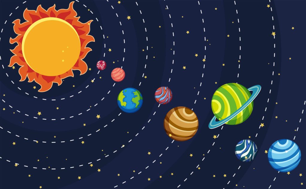 solar system cartoon