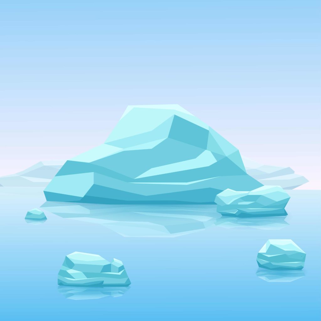 ice berg floating on water